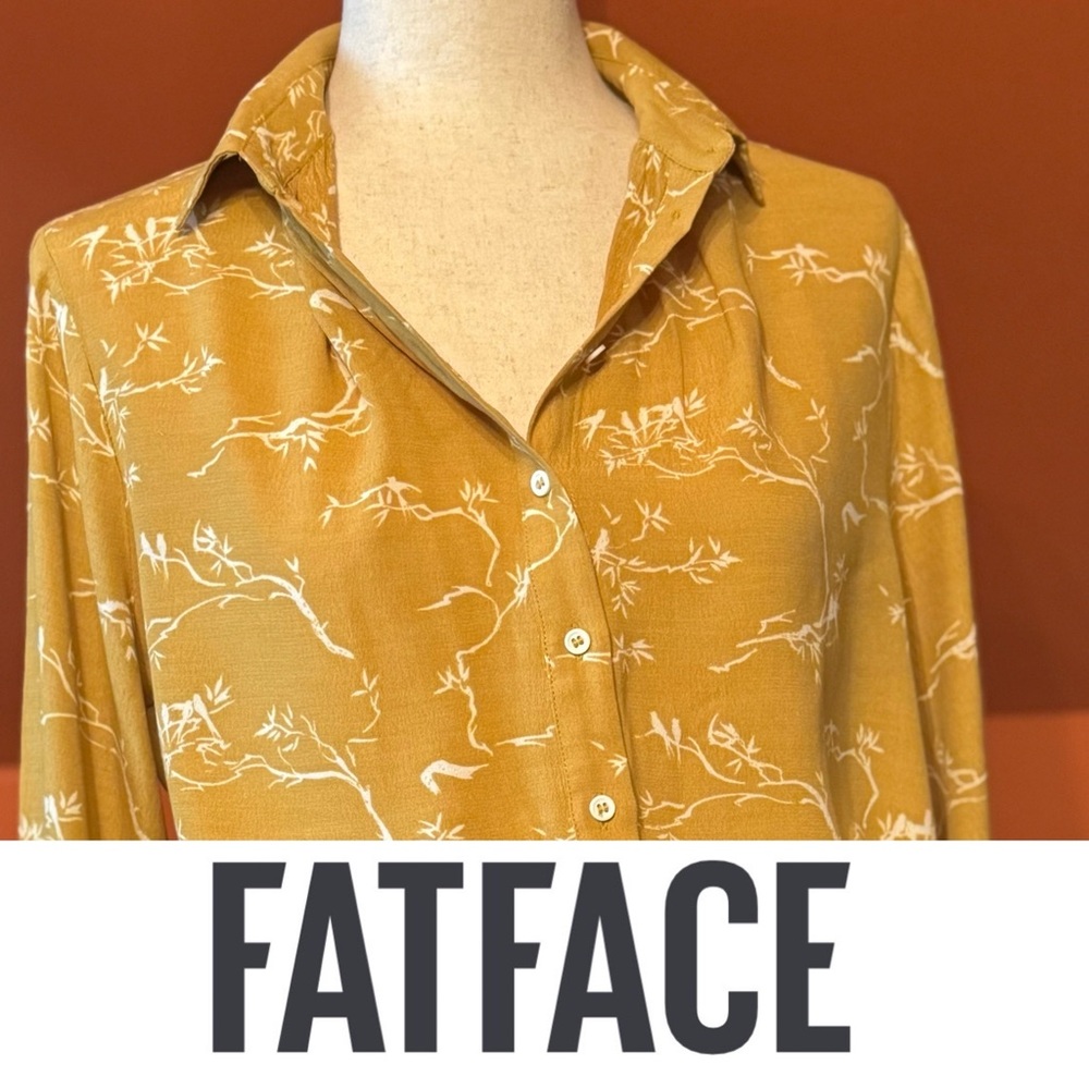 FatFace Mustard Yellow Floral Blouse